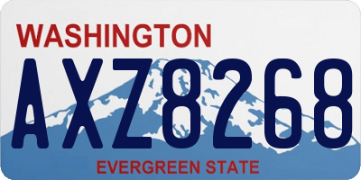 WA license plate AXZ8268