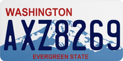 WA license plate AXZ8269