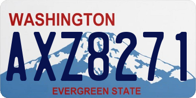 WA license plate AXZ8271
