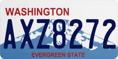 WA license plate AXZ8272