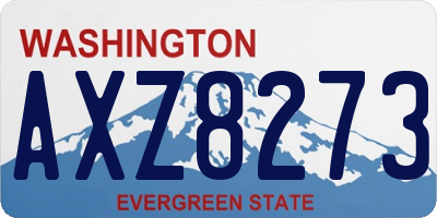 WA license plate AXZ8273