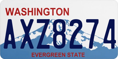 WA license plate AXZ8274