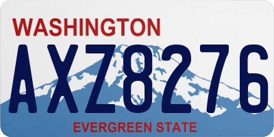 WA license plate AXZ8276