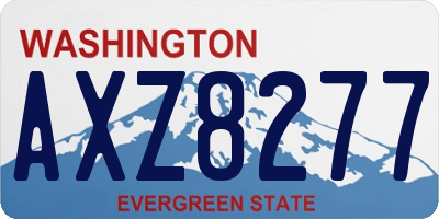 WA license plate AXZ8277
