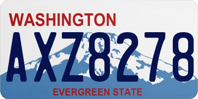 WA license plate AXZ8278