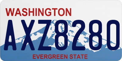 WA license plate AXZ8280