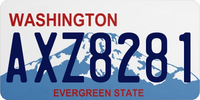WA license plate AXZ8281