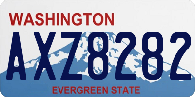 WA license plate AXZ8282