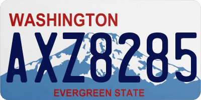 WA license plate AXZ8285