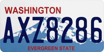 WA license plate AXZ8286