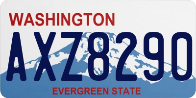 WA license plate AXZ8290