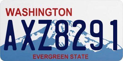 WA license plate AXZ8291