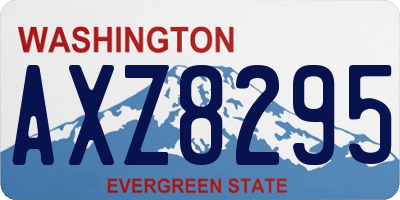 WA license plate AXZ8295