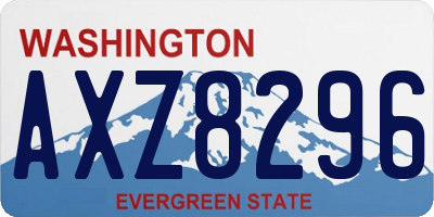 WA license plate AXZ8296
