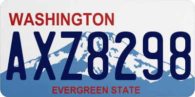 WA license plate AXZ8298