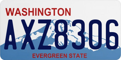 WA license plate AXZ8306