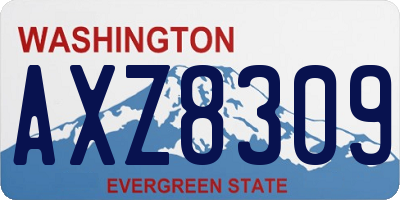 WA license plate AXZ8309