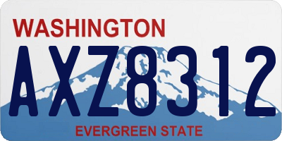 WA license plate AXZ8312