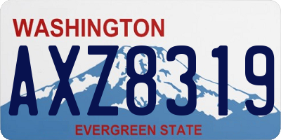 WA license plate AXZ8319
