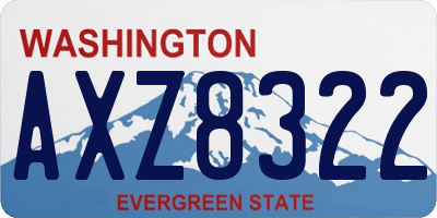 WA license plate AXZ8322