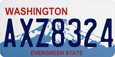 WA license plate AXZ8324