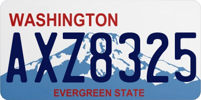 WA license plate AXZ8325