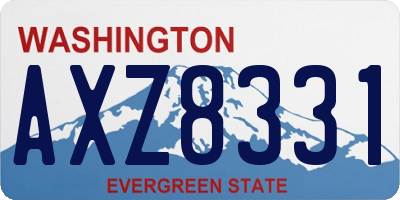 WA license plate AXZ8331