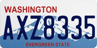 WA license plate AXZ8335