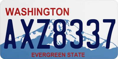WA license plate AXZ8337