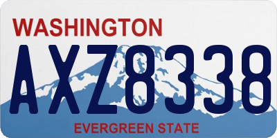 WA license plate AXZ8338