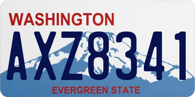WA license plate AXZ8341
