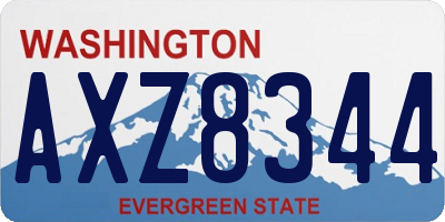 WA license plate AXZ8344