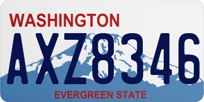 WA license plate AXZ8346