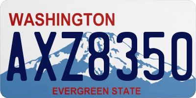 WA license plate AXZ8350