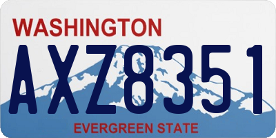 WA license plate AXZ8351