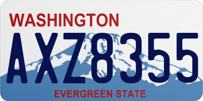 WA license plate AXZ8355