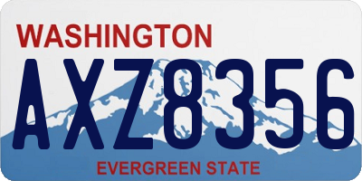 WA license plate AXZ8356