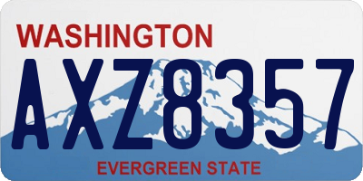 WA license plate AXZ8357
