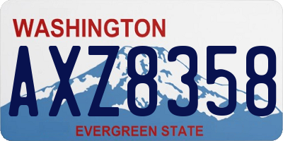 WA license plate AXZ8358