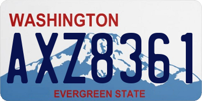 WA license plate AXZ8361