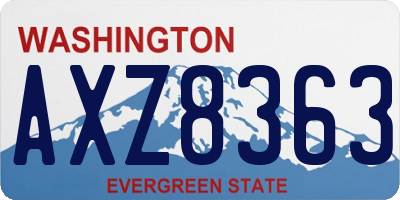 WA license plate AXZ8363