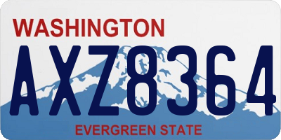WA license plate AXZ8364