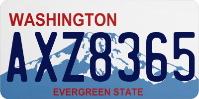 WA license plate AXZ8365