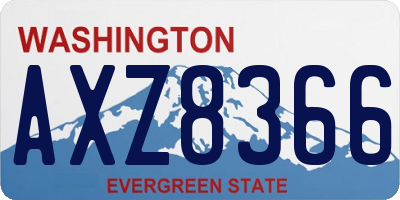 WA license plate AXZ8366