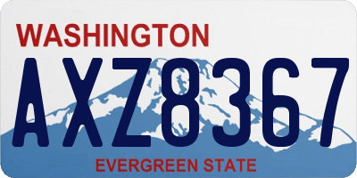 WA license plate AXZ8367