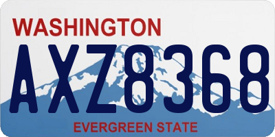 WA license plate AXZ8368