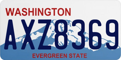 WA license plate AXZ8369