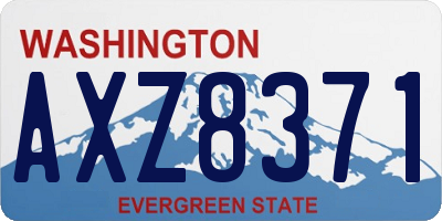 WA license plate AXZ8371