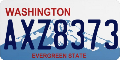 WA license plate AXZ8373