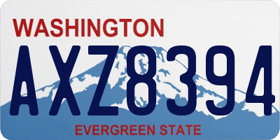 WA license plate AXZ8394